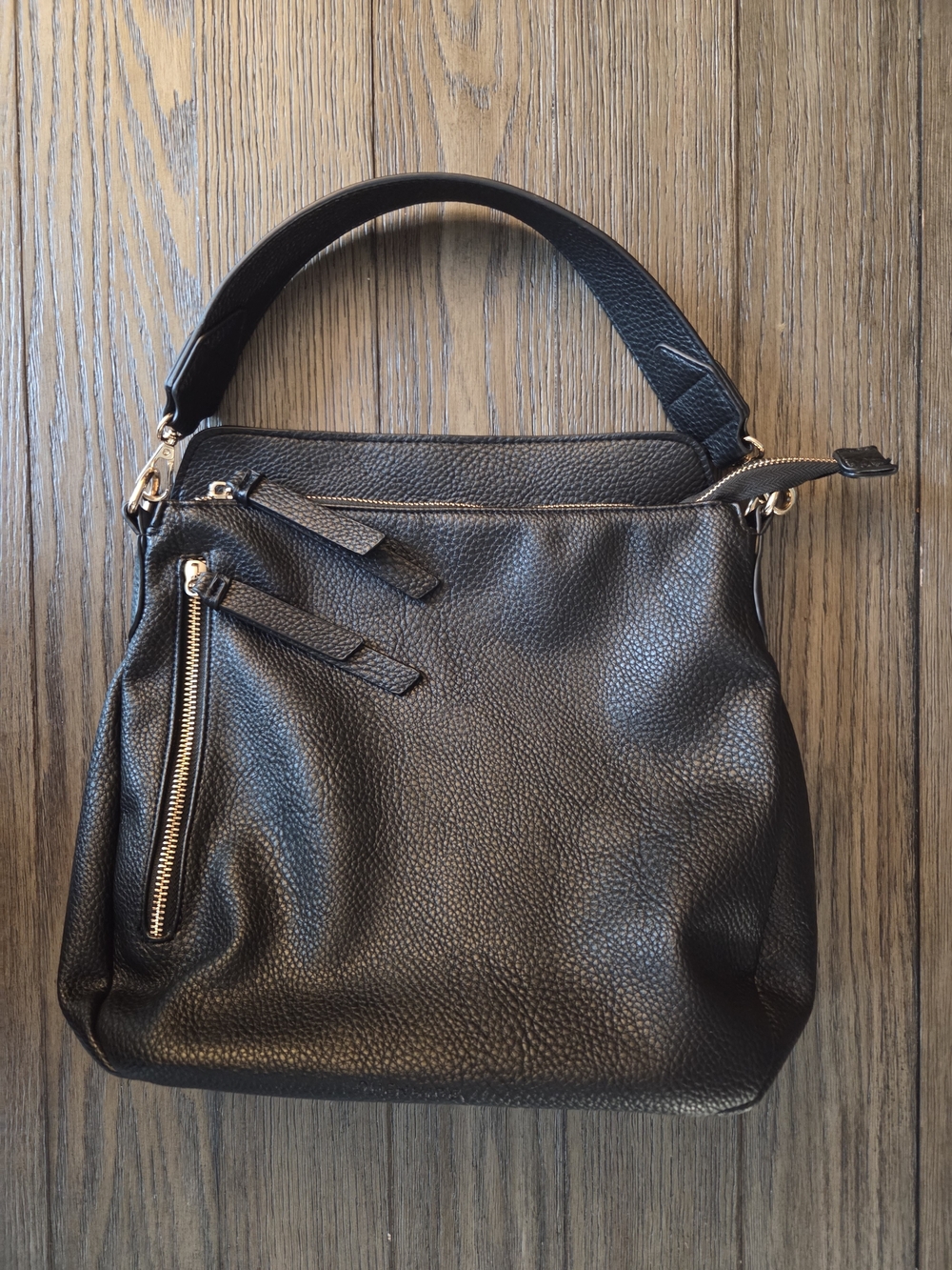 Louenhide Black Nadia Slouchy Shoulder Bag Hobo Purse